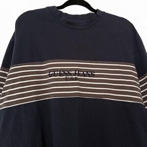 Vintage 90s Guess Jeans USA striped sweatshirt size large